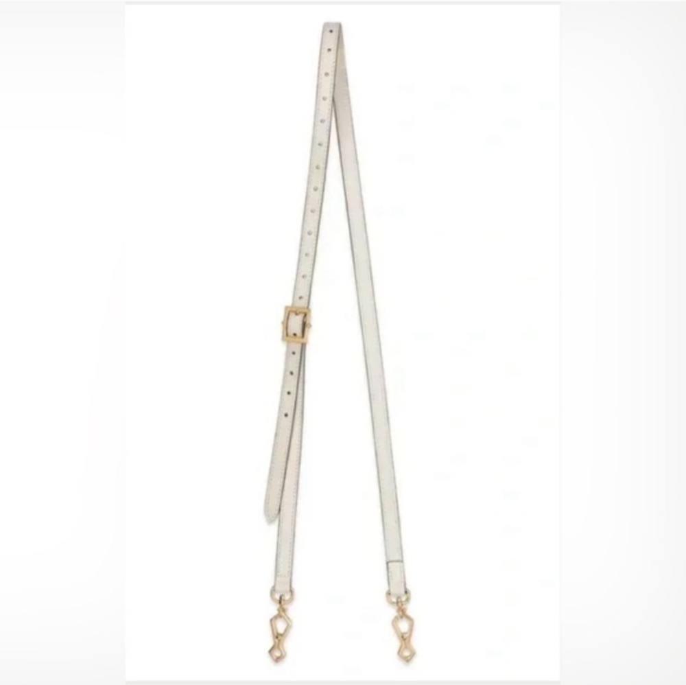 NEW $350 GUCCI LEATHER BAG STRAP WITH GOLD HARDWARE AND BUCKLE DETAIL